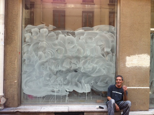 Vitrine à l'éponge