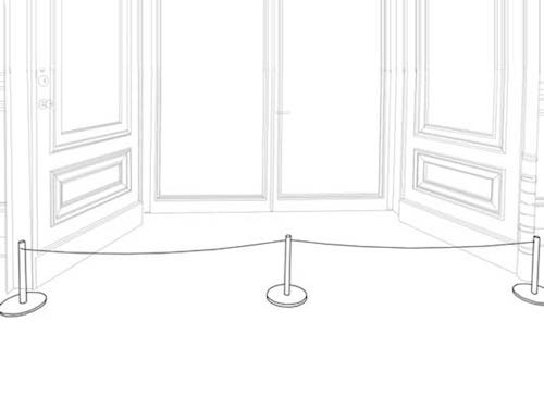 Matthieu Martin, Principe de précaution - Alte National galerie Feutres sur papier, 185 x 135 cm, 2015 ©galerie ALB