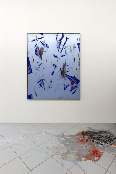 Bas van den Hurk, Beatrix kiddo, 2015, (medium) #1, 2015 Sérigraphie, huile, encre d'impression et poudre de pigments sur soie, encadré par l'artiste