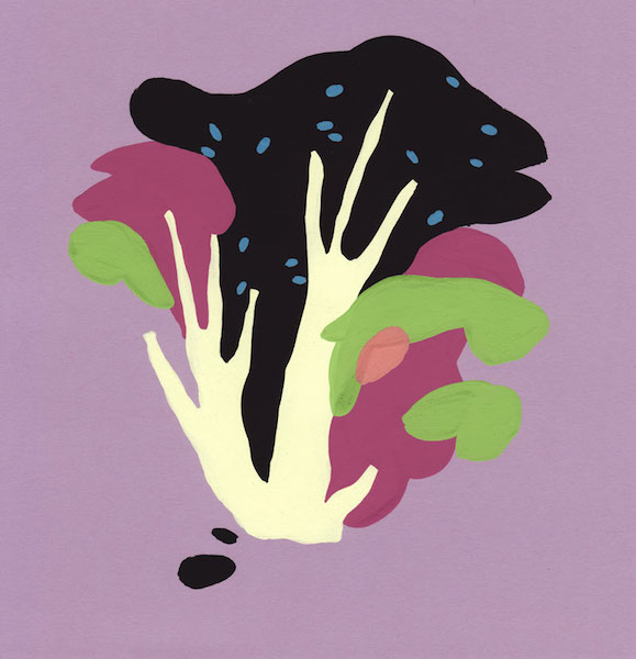 Florent Groc, Olivier, 2013. Gouache sur papier de couleur