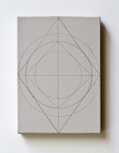 Emmanuel Van der Meulen Béçaléel, acrylique et graphite sur toile, 22 × 16 cm, 2014, © DR Courtoisie de l’artiste & Galerie Allen Paris.