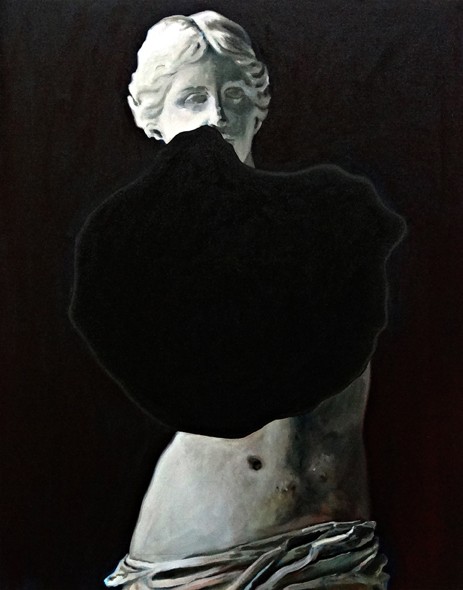 Coraline de Chiara, La cécité, 2016. Huile sur toile, 82x103cm.