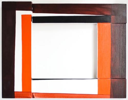 Aldric Mathieu, Fenêtre, 2012. Ensemble de quatre peintures acryliques sur toile. Dimensions variables. Courtesy Galerie Gourvennec Ogor, © Aldric Mathieu