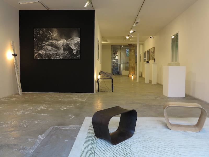 Vue de l'exposition Under the Cherry Moon, galerie Dominique Fiat, Paris 2016