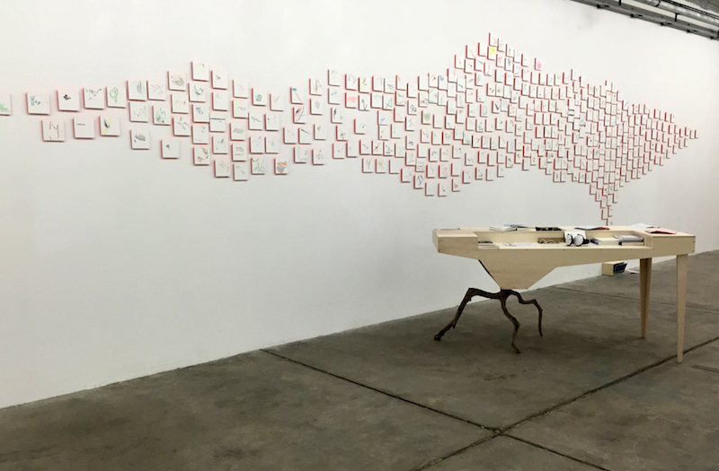 Julie Michel, (birds)flock, vue de l’exposition Hasards Heureux à la Galerie de la Salle des Machines (Friche la Belle de Mai), juin 2016