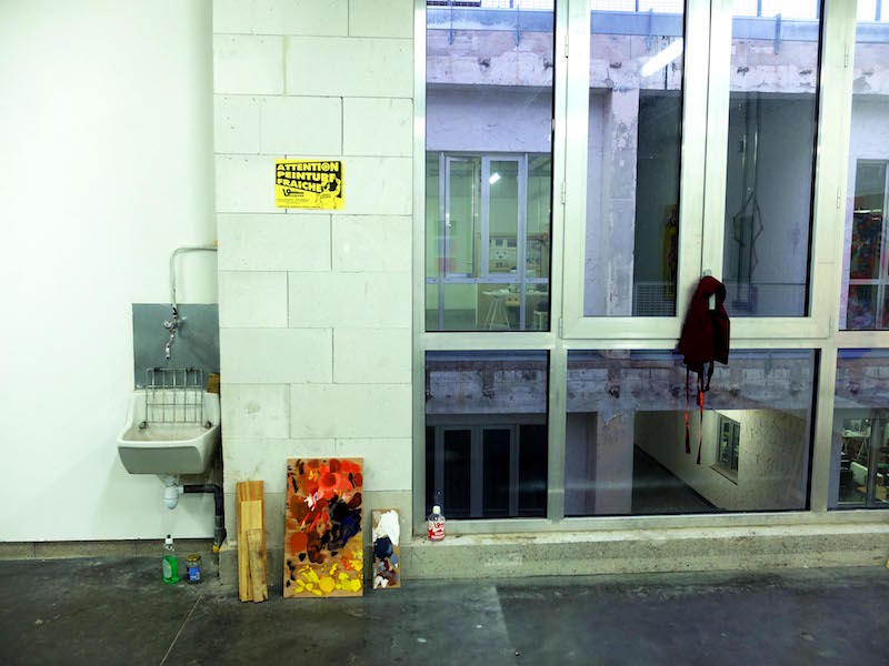 Vue de l’atelier Astérides occupé par Elvire Caillon, décembre 2016. © Elvire Caillon