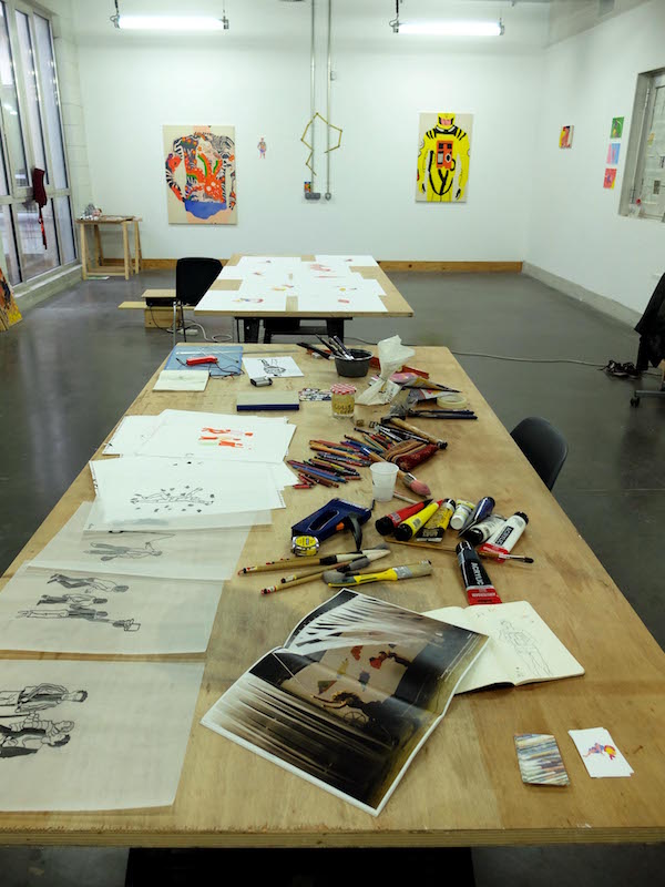 Vue de l’atelier Astérides occupé par Elvire Caillon, décembre 2016. © Elvire Caillon