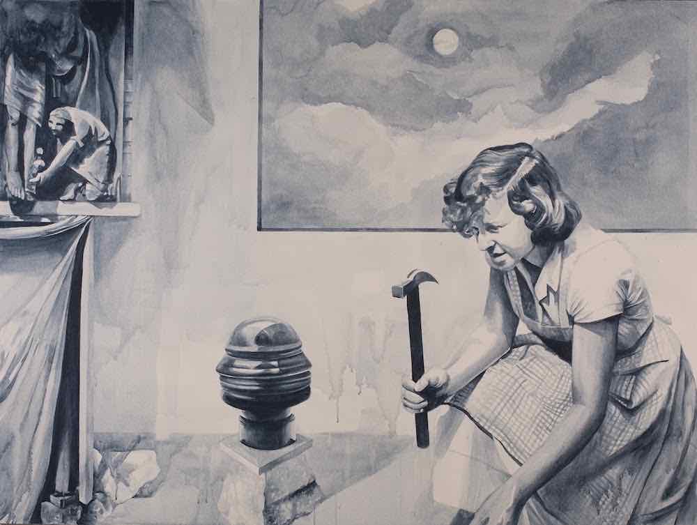 Giulia Andreani Damnatio Memoriae III, 2015, acrylique sur toile, 150 x 200 cm