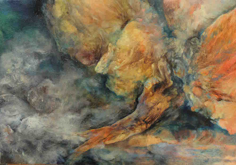 Faille, huile sur toile, 46 x 56 cm, 2017