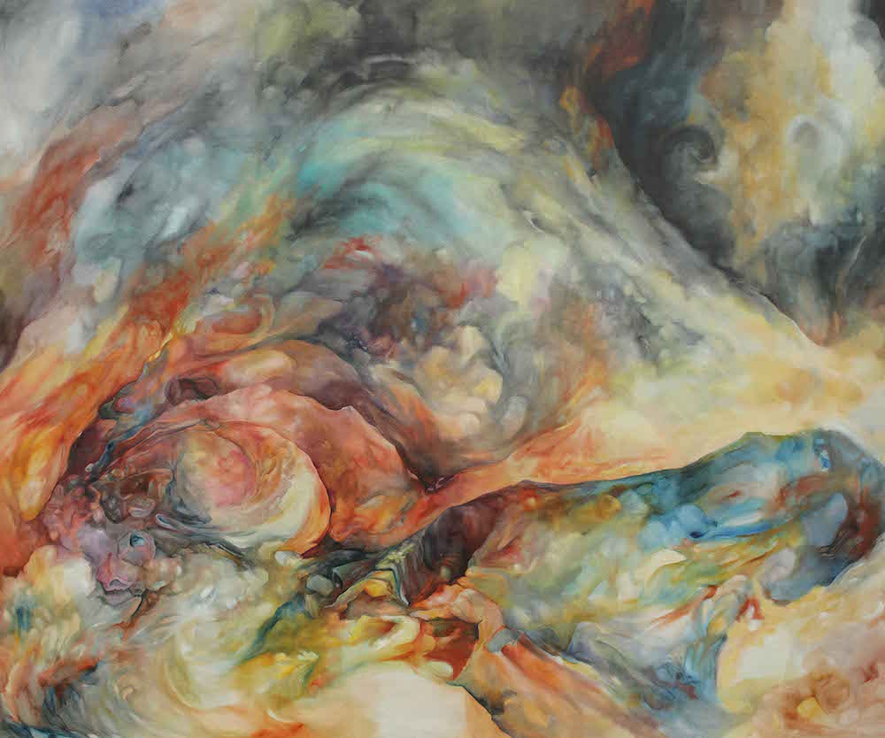 Émilie Sévère Topos 2, huile sur toile, 240 x 200 cm, 2016