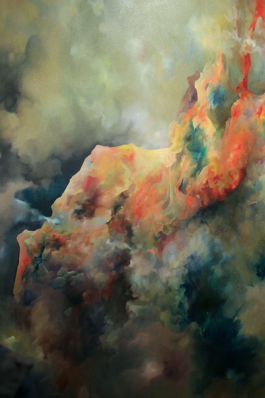 Émilie Sévère, Figure, huile sur toile, 200 x 300 cm, 2013