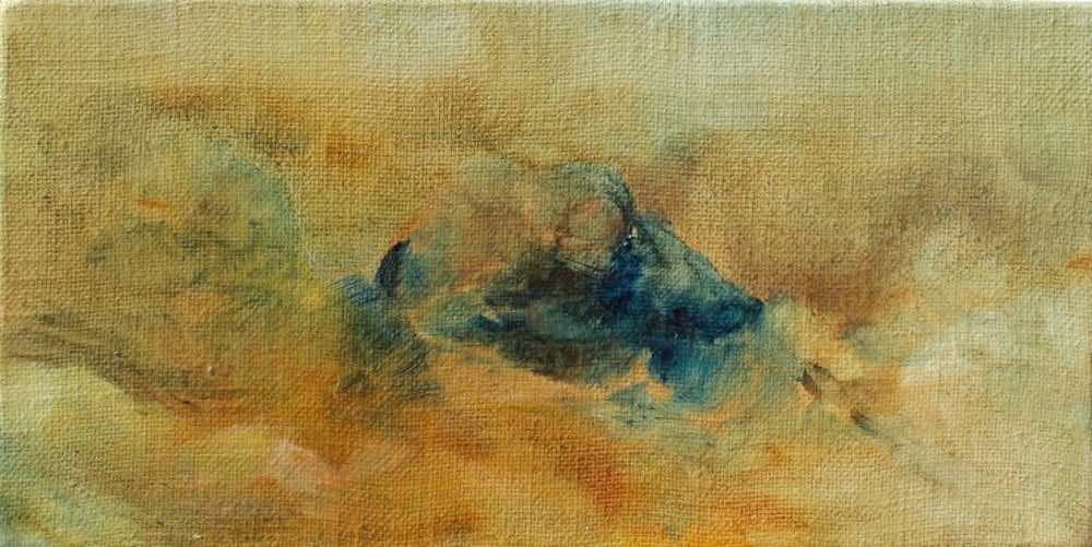 Émilie Sévère, Vue 2, huile sur toile, 40 x 20 cm, 2017