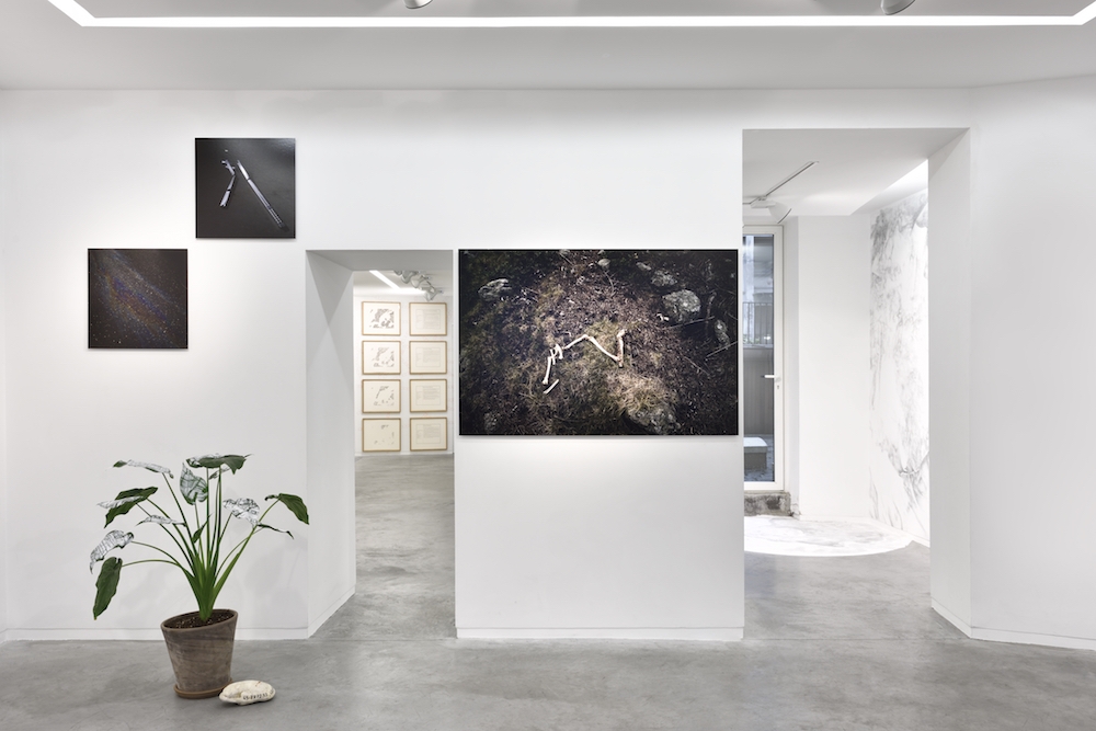 Vues de l'exposition Mapping At Last (Galerie Eric Mouchet), 2017 Émilie Akli, Benoît Billiotte, Maxime Bondu, Armelle Caron, Pierre Chevron, Rémi Dal Negro, Julien Discrit, Juliette Feck, Bérénice Lefebvre, Thierry Liegeois, Florent Morellet, Golnaz Payani, Capucine Vever