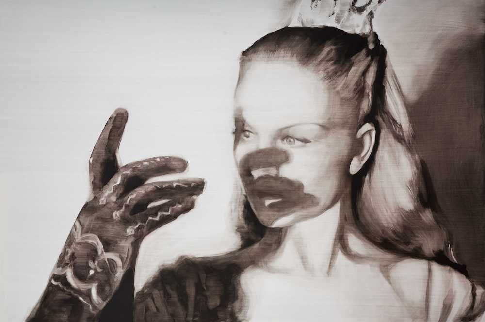 Masque, 2015 oil on board 97 x 146 cm Dramatis personae series © Dávila