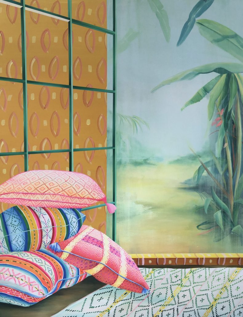 Marion Charlet, Pacha, 2017, acrylique sur toile, 146 x 114 cm. Courtesy Galerie Virginie Louvet