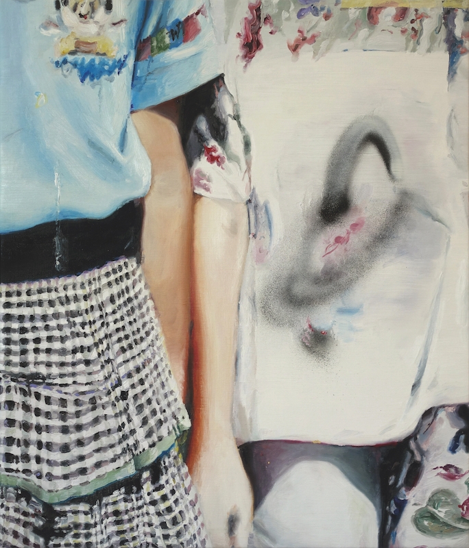 Mireille Blenc Fleurs Waïkiki, 2015. Huile sur toile, 60 x 70 cm. Courtesy de l’artiste.