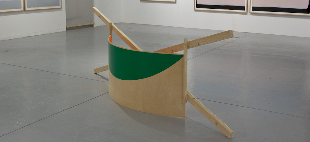 Benoît Géhanne, vue de l'exposition vendange tardive 2017, CAC Meymac, Flèche barrage. Courtesy artiste.