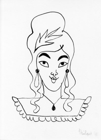 Pénélope Bagieu Joséphina Dessin original pour Culottées 27,7 x 38,2 cm Encre de chine sur papier 2017