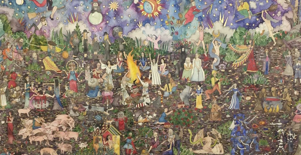 Agathe Pitié, Le grand Sabbat, 2017. Courtesy artiste et Galerie Michel Soskine Madrid. Vue de l'exposition White Blood Blue Night CAC La Traverse. Photo Daniel Guionnet.