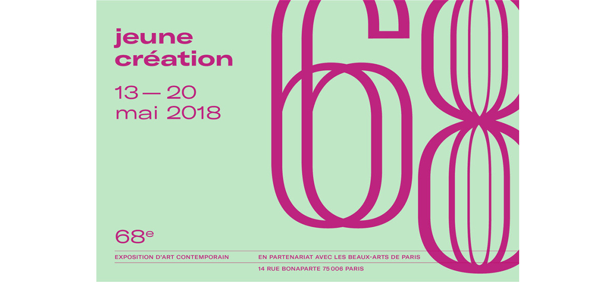 Artistes sélectionnés pour participer à la 68e édition de Jeune Création