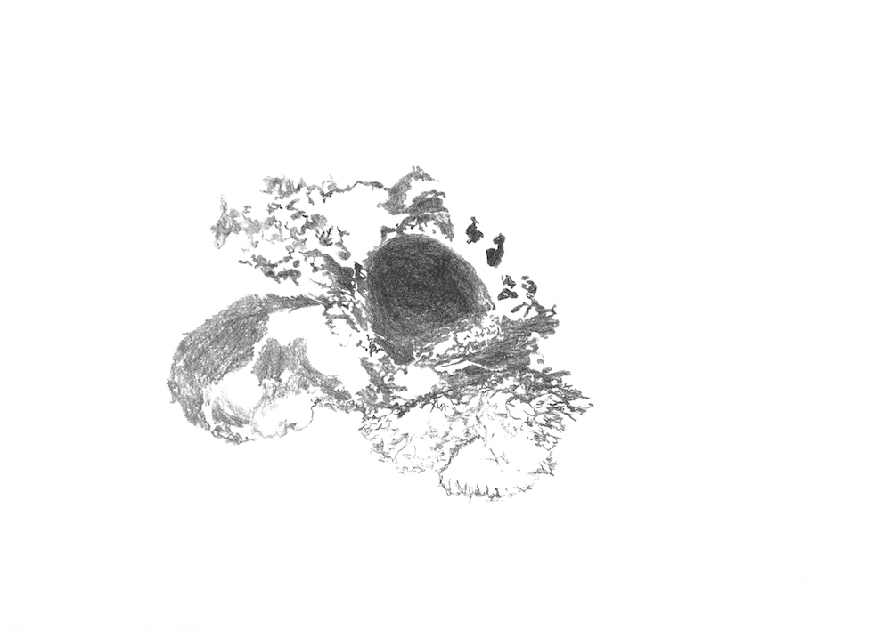 Rémi de Chiara, Post-carbone, lithographie sur papier, 30x42cm, 2016 - édition URDLA
