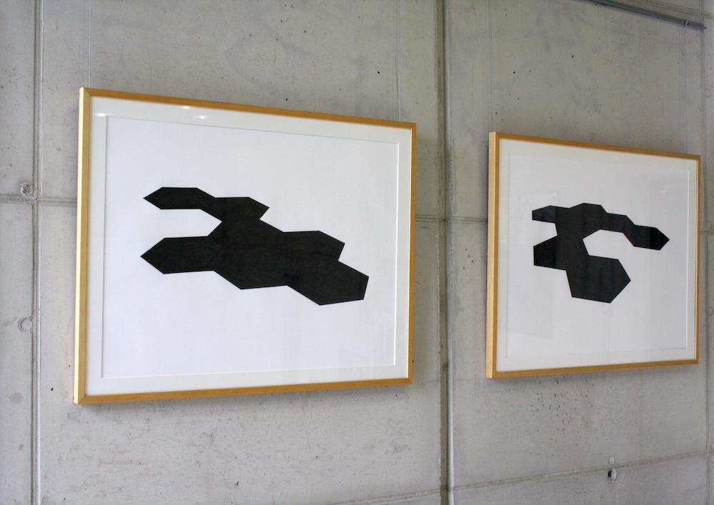 Rémi de Chiara, USB (Unités Structurelles de Base), graphite sur papier, 105x80cm, 2015 - vue de l'exposition Echo(s))), une église, une usine, un musée... église Saint Pierre à Firminy / Musée d’Art Moderne de Saint-Etienne (42).