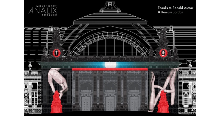 PROJECTIONS NUMERIQUES, Façade Grand Palais, Art Paris Art Fair 2018