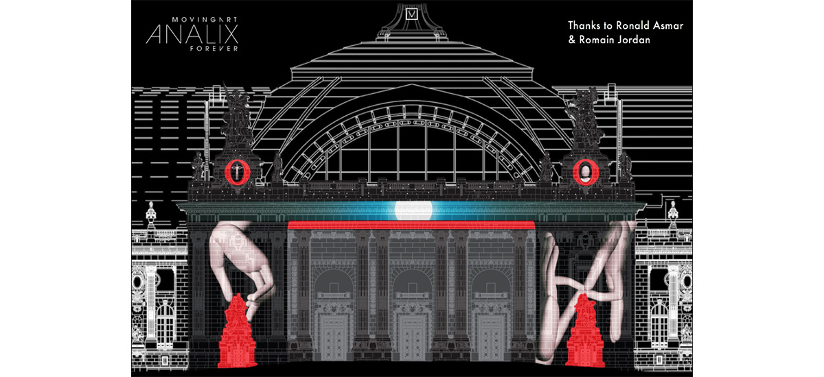 PROJECTIONS NUMERIQUES, Façade Grand Palais, Art Paris Art Fair 2018