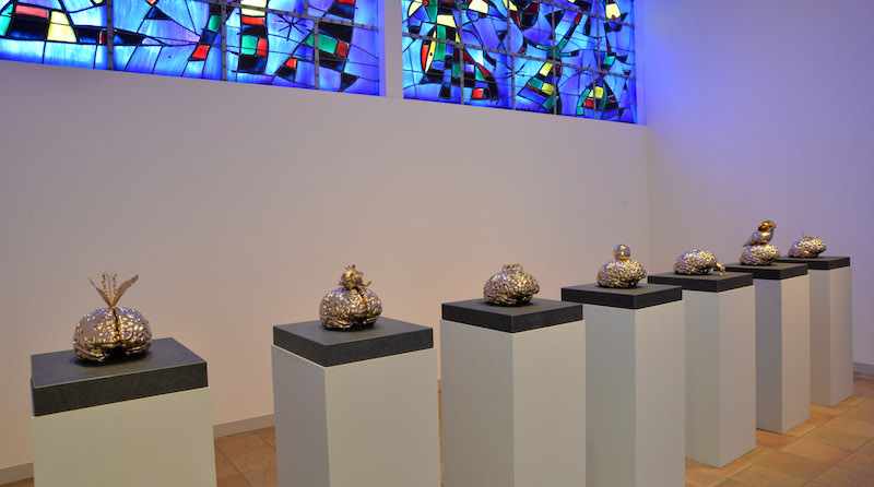 Vues de l'exposition « Ma nation: l'imagination » de Jan Fabre à la Fondation Maeght. © Angelos bvba / Jan Fabre / Adagp Paris 2018. Photos Roland Michaud / Archives Fondation Maeght.