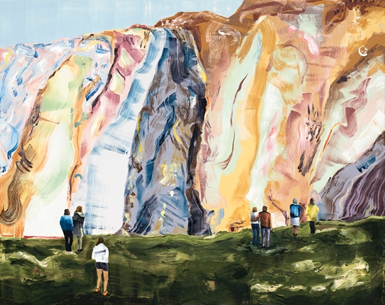 Marine Wallon, Bonenza 2018. Huile sur toile, 190 x 240 cm © Nicolas Brasseur