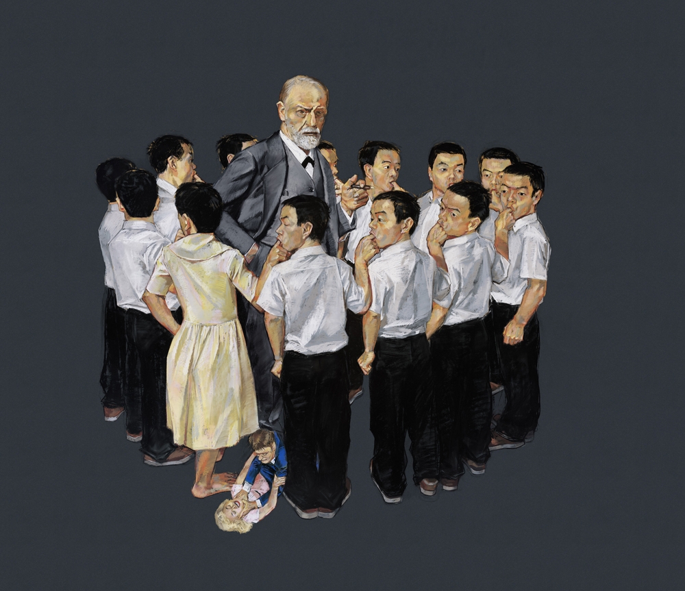 Wang Haiyang, Untitled n°11, 2009, collection privée, Pastel sur papier, 139 x 165 cm