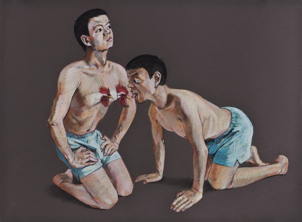 Wang Haiyang, Untitled n°25, 2011, Pastel sur papier, 55 x 75 cm