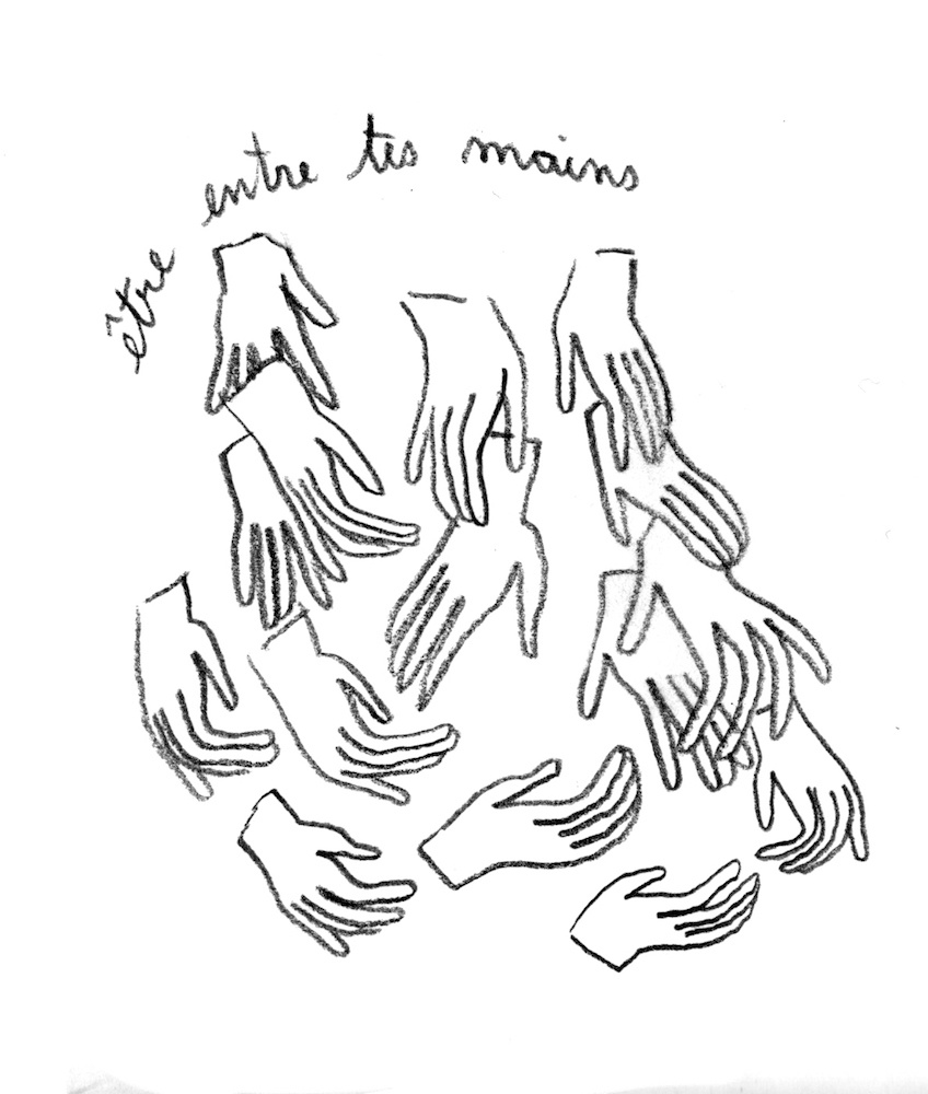 Charlotte Chauvin, Être entre tes mains. Dessin sur papier. Courtesy artiste