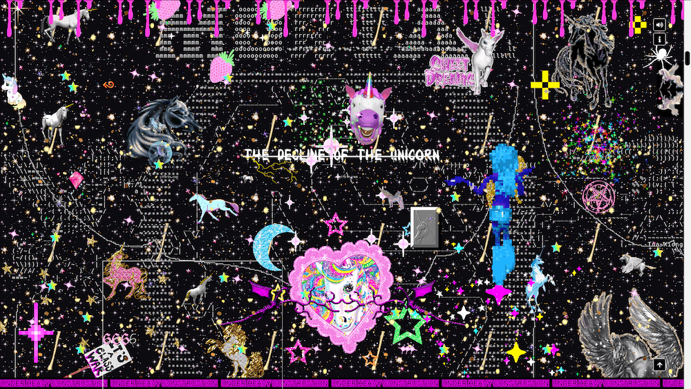 Exhibition view (screenshot) / Parkeddomaingirltombstone.net, 2018