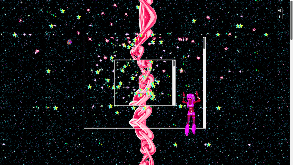 Exhibition view (screenshot) / 3†3rNa1 In†3rn3† ch41n by Parked Domain Girl (2018) ~ remixed of ETERNAL INTERNET CHAIN by M-A-U-S-E-R (2013), Parkeddomaingirltombstone.net/eternal/chain.html, 2018
