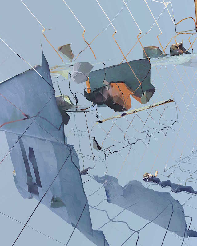 Lionel Bayol-Themines, Data Landscape, Cities, 187 x 150 cm
