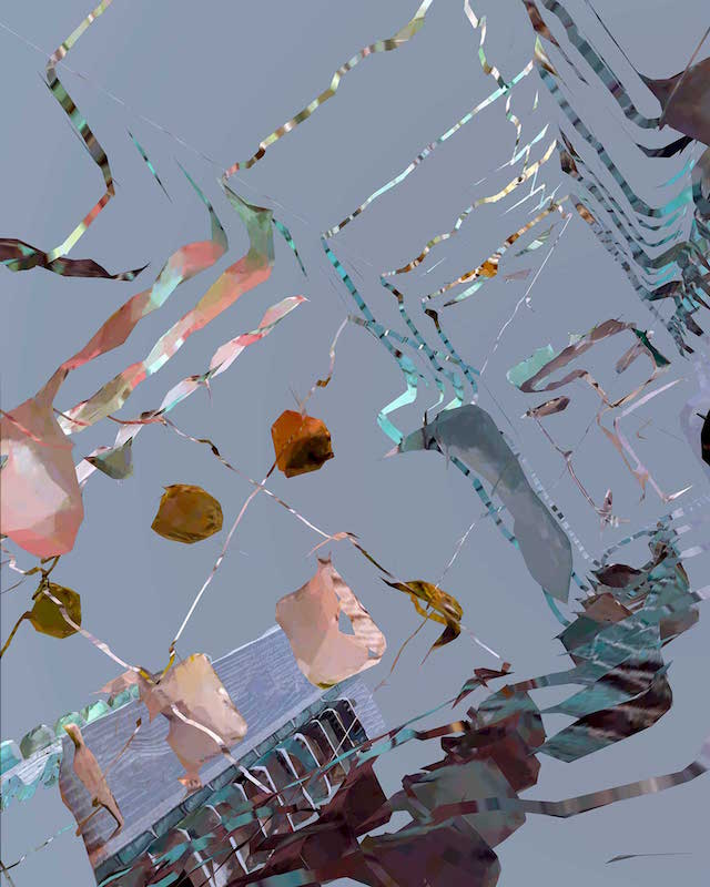 Lionel Bayol-Themines, Data Landscape, Cities, 187 x 150 cm