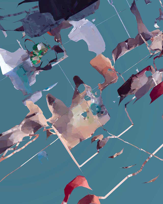 Lionel Bayol-Themines, Data Landscape, Cities, 187 x 150 cm