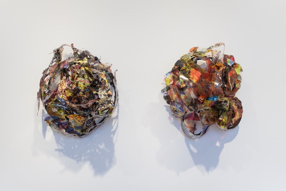 Victor Vaysse Backgrounds, 2019 Résines , transfert d’image Courtesy de l’artiste Exposition PLEIN JEU #2 - Frac Champagne-Ardenne