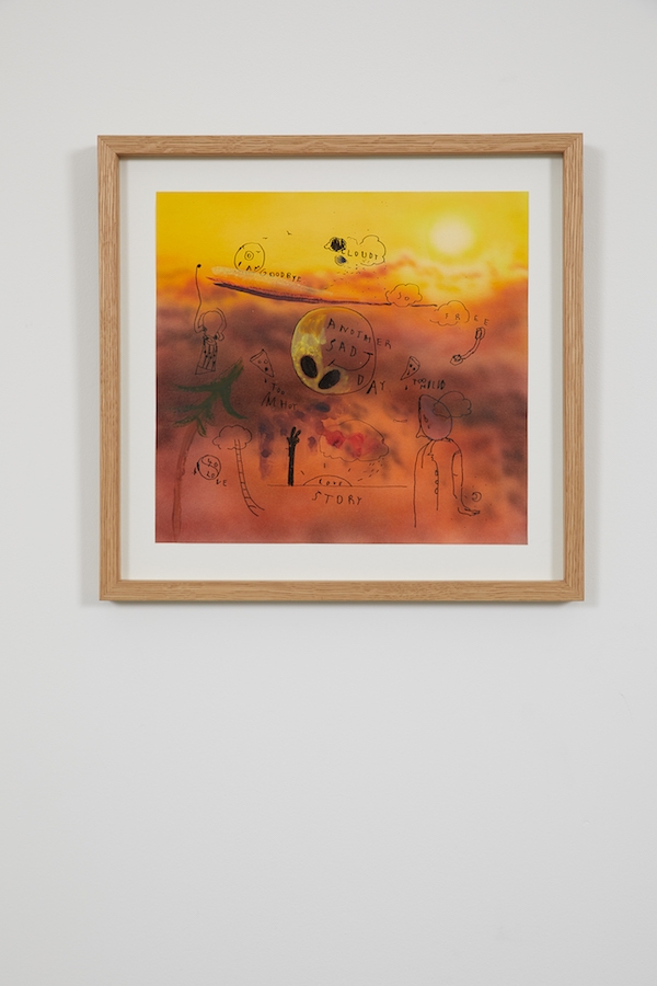 Friedrich Kunath, Another Sad Day, 2018, acrylique et encre sur papier, 37 x 38,5 cm, Courtesy of the artist & VNH Gallery. Photo by Diane Arques