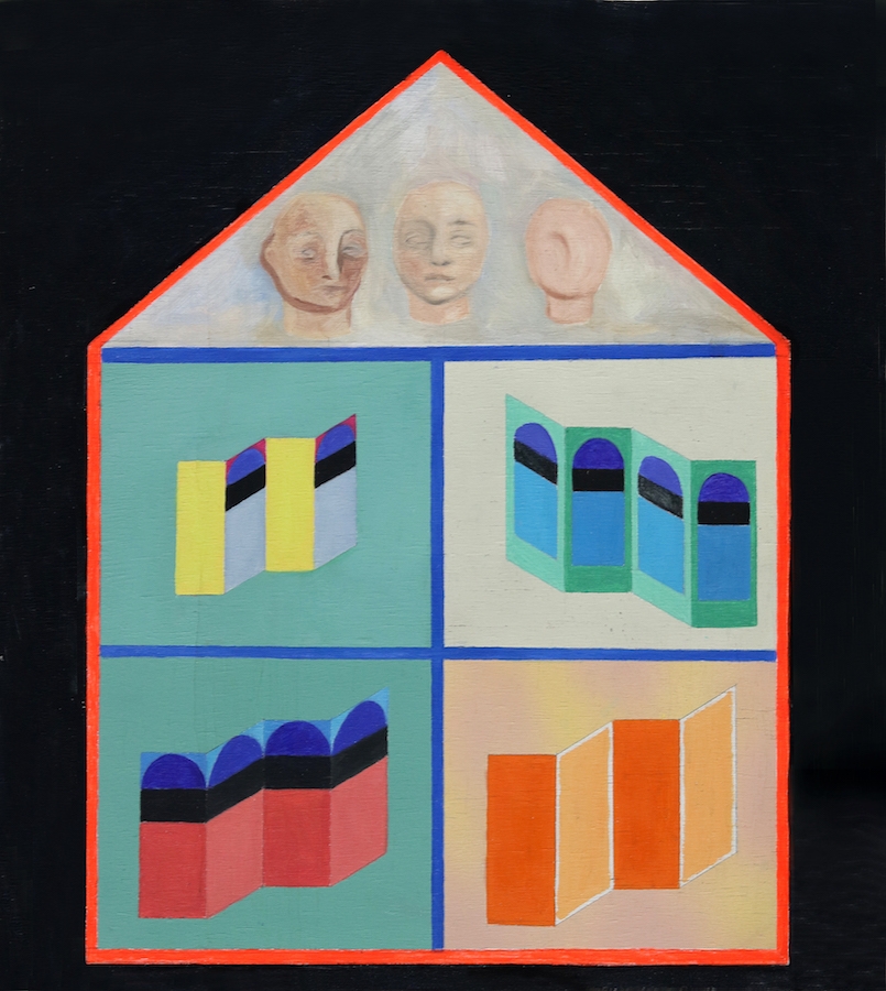 Garance Matton, Maison n°1, 2019. Huile et acrylique en spray sur toile Courtesy Garance Matton et Faubourg des Jeunes Artistes.