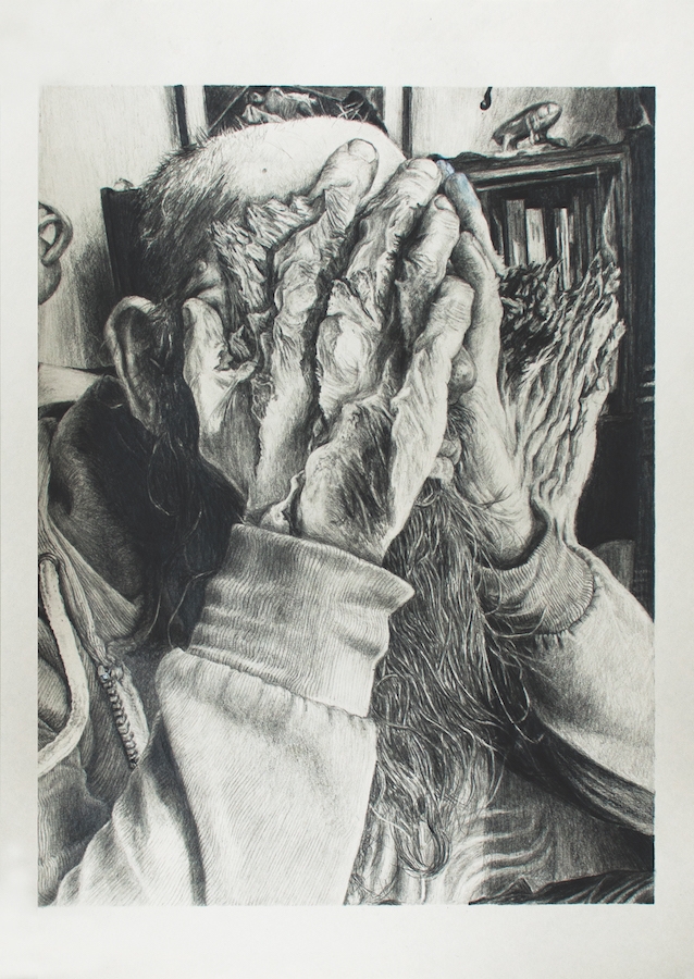 Cornelia Eichhorn, Porc-épic, 2017. Graphite, 40x50cm. ADAGP2017
