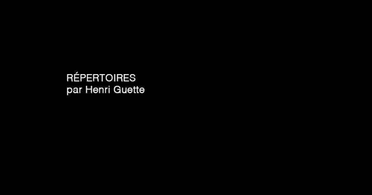 RÉPERTOIRES par Henri Guette