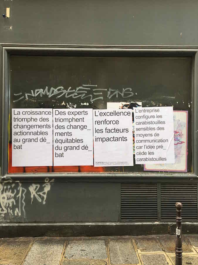 Thomas Guillemet et Laurent Lacotte, « IL EST URGENT QUE LE PRO_GRÈS PRO_GRAMME » Photo Point contemporain