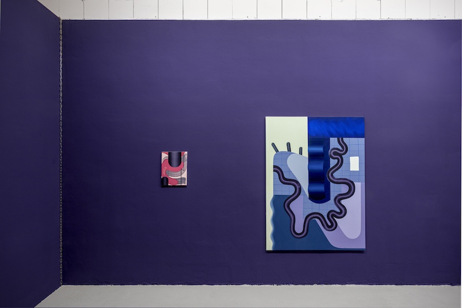 Vue de l'exposition personnelle "Shiny Shiny" de l’artiste Anna Nero, à She BAM!, Leipzig