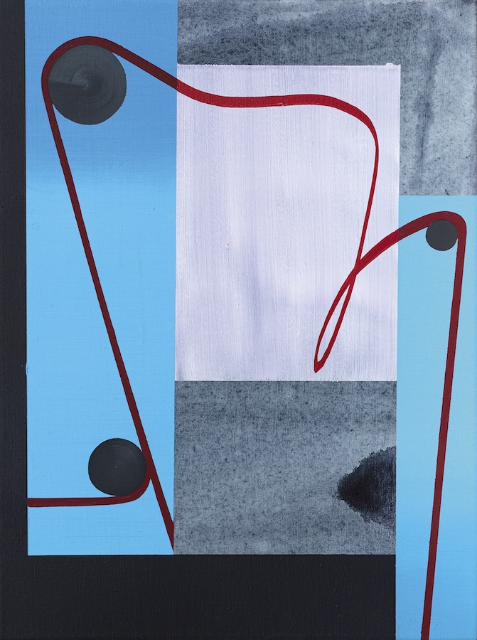 Wheels of Fortune 2019, oil, acrylic and marker on canvas, 40 x 30 cm