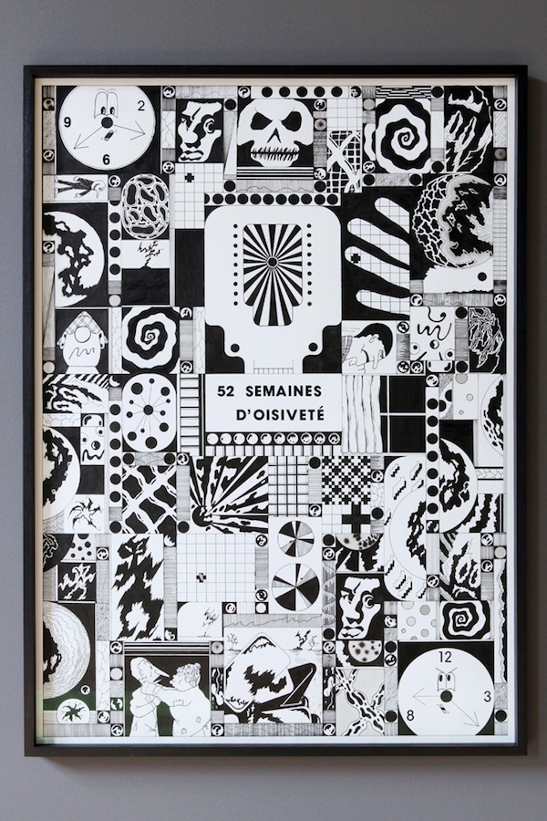 Alan Schmalz, Série Quelques catastrophes, (détail), dessin, 2019, centre d’art Le Lait, Albi, photo Phœbé Meyer
