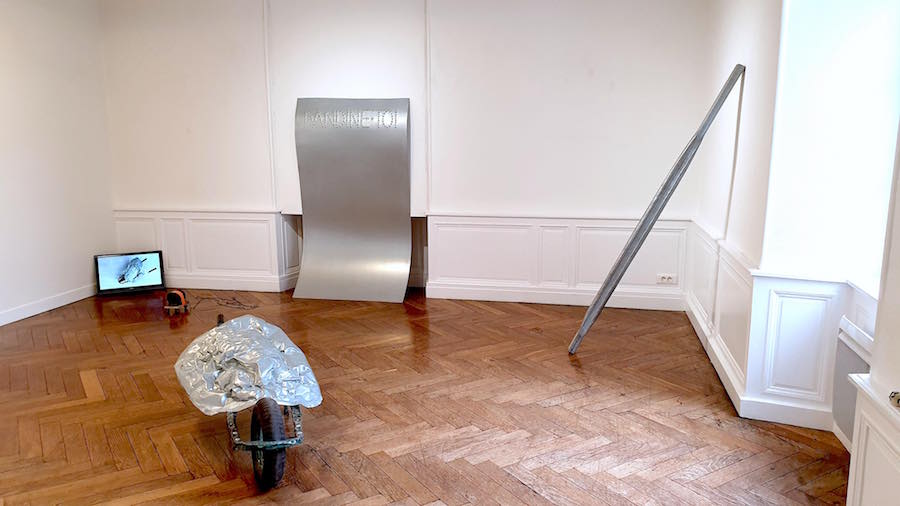 Vue exposition personnelle Ebrèchement pORsche de Benoît Travers à L’Ecole d’art du Choletais, Cholet jusqu’au 19 octobre 2019