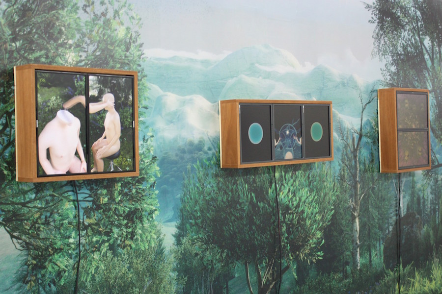 Vue d'exposition Les Trois Grâces et autres récit de Lucas Seguy à galerie RDV, Nantes