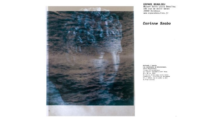 CORINNE SZABO – LES IMAGES NE MEURENT PAS. – 09/10 AU 30/11 – ESPACE BEAULIEU, BORDEAUX